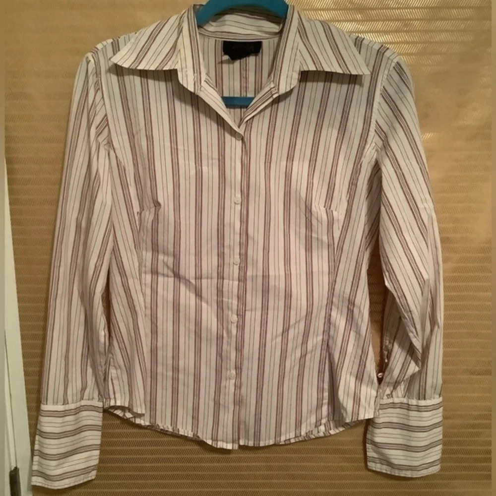 THE LIMITED~PINSTRIPE BLOUSE~SM~
